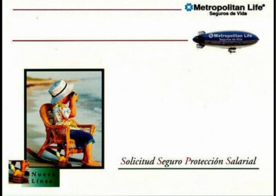 Solicitud Seguro Protección Salarial. Año 1996. Metropolitan Life Seguros de Vida S. A.