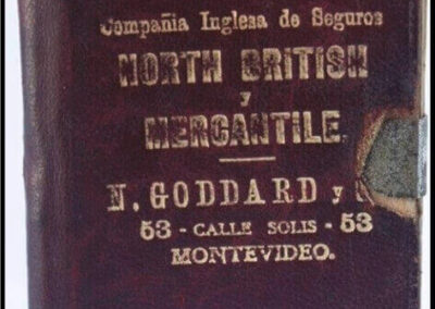 Libreta Anotador Año 1912 de Compañía Inglesa de Seguros North British y Mercantile. (Uruguay).