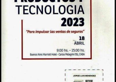 Carpeta y Programa de la Jornada Productos y Tecnología. 18 de Abril de 2023. Todo Riesgo.