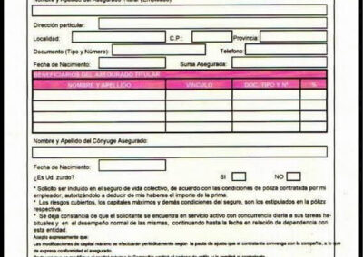 Solicitud de Adhesión Individual y Designación de Beneficiarios. Seguro de Vida Colectivo. Mapfre Argentina Seguros S. A.