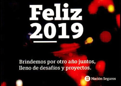 Tarjeta de Saludos «Feliz 2019» de Nación Seguros S. A.