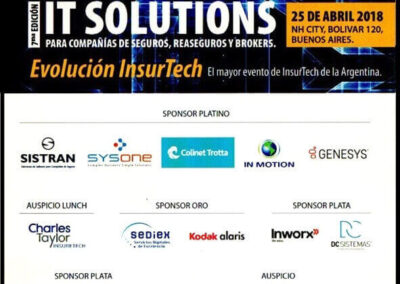 IT Solutions para Compañías de Seguros, Reaseguros y Brokers. Programa 7ª Edición. 25 de Abril de 2018. Pool Económico.