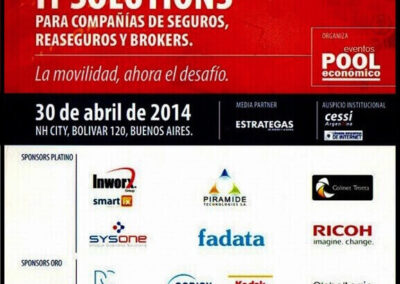 IT Solutions para Compañías de Seguros, Reaseguros y Brokers. Programa y Cupón sorteo de la 3ª Edición. 30 de Abril de 2014. Pool Económico.