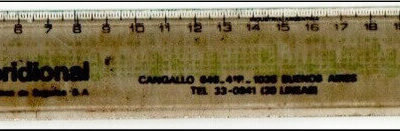 Regla con Calendario Año 1990. La Meridional Compañía Argentina de Seguros S. A.