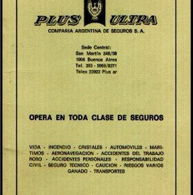 Libreta Anotador de Plus Ultra Compañía Argentina de Seguros S. A.