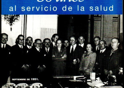 Folleto «50 Años al Servicio de la Salud». OSSEG. 2001. Sindicato del Seguro de la República Argentina.