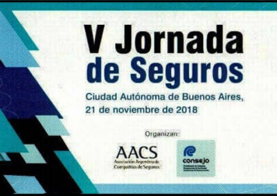 Programa de la V Jornada de Seguros. 21 de Noviembre de 2018. AACS – Asociación Argentina de Compañías de Seguros.