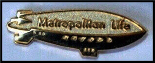 Prendedor Zeppelin de Metropolitan Life Seguros de Vida S. A.