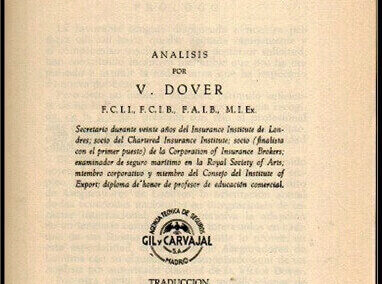 Cláusulas de Seguro Marítimo. Cláusulas y Análisis. V. Dover. Año 1964. Espeña.