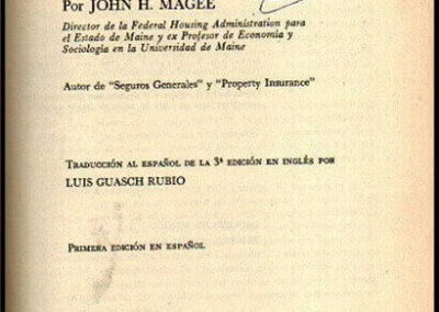 El Seguro de Vida. John H. Magee. Año 1964. Mexico.