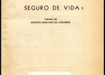 Seguro de Vida. Joseph Maclean. Octubre de 1941. Mexico.