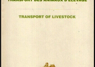 Transport des Animaux D’Élevage. . Año 1993. Syndicat Français de L’Assurance Maritime et Transports. Francia.