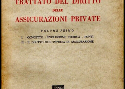 Trattato del Diritto delle Assicurazioni Private. Volume Primo y Secondo. Antigono Donati. Años 1952 y 1954. Italia.