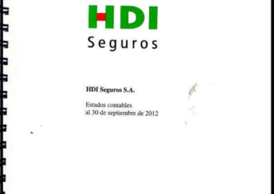 Estados Contables al 30 de Septiembre de 2012. HDI Seguros S. A.