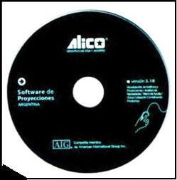 Software de Proyecciones. Año 2009. CD. Alico Compañia de Seguros S. A.