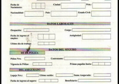 Denuncia de Fallecimiento. Seguro de Vida Colectivo. Boston Compañía Argentina de Seguros S. A.