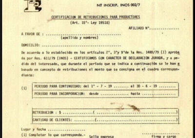 Certificación de Retribuciones para Productores. Ley 19.518 – Art. 15. ISSS – Instituto de Servicios Sociales para el Personal de Seguros, Reaseguros, Capitalización y Ahorro y Préstamo para la Vivienda.