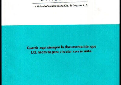 Porta Póliza y Documentos del Automotor de La Holando Sudamericana Compañía de Seguros S. A.