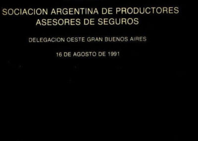VII Jornada. Delegación Oeste Gran Buenos Aires. 16 de Agosto de 1991. Carpeta del Evento. AAPAS – Asociación Argentina de Productores Asesores de Seguros. Auspiciada por Omega Seguros Sociedad Anónima.